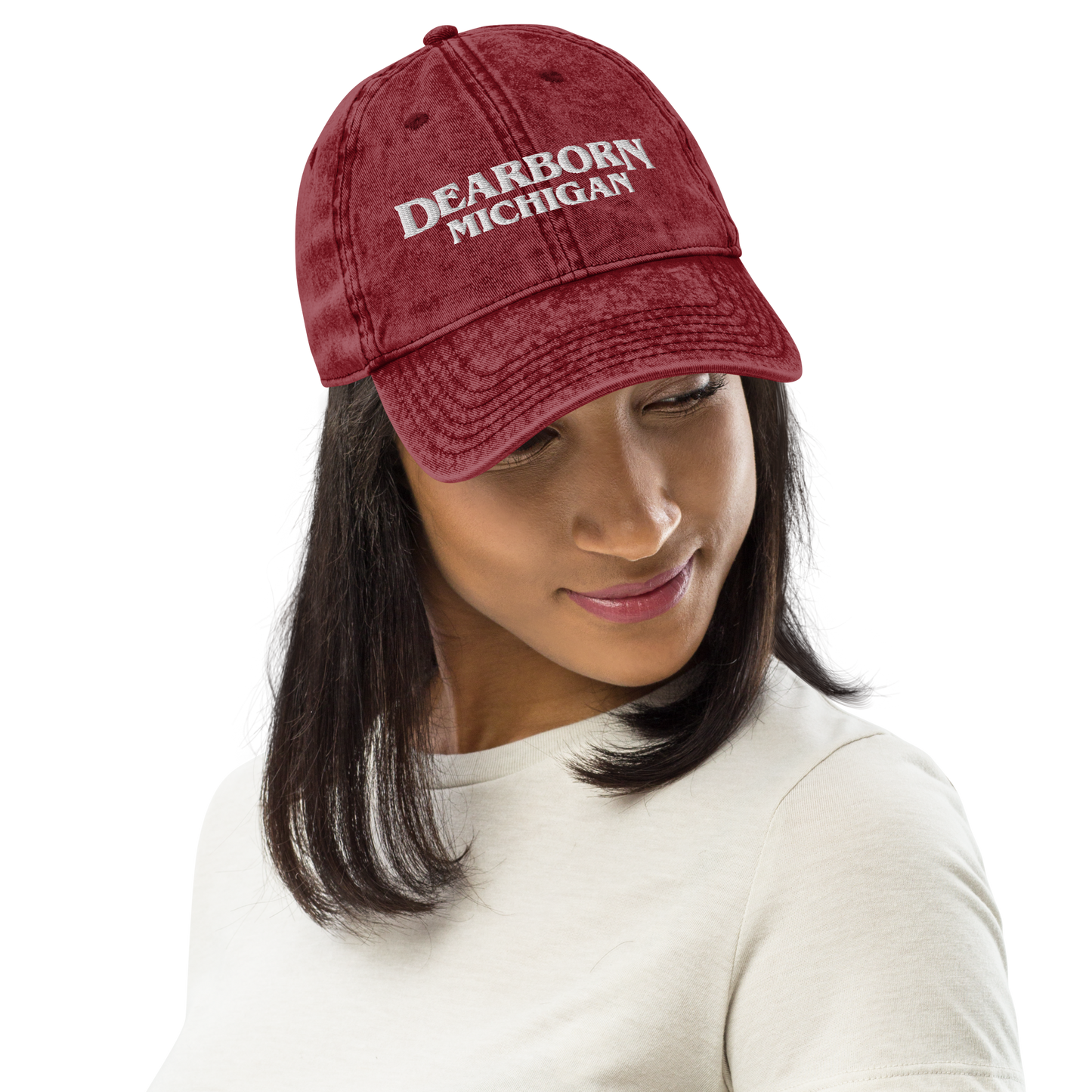 'Dearborn Michigan' Vintage Baseball Cap (1980s Drama Parody)