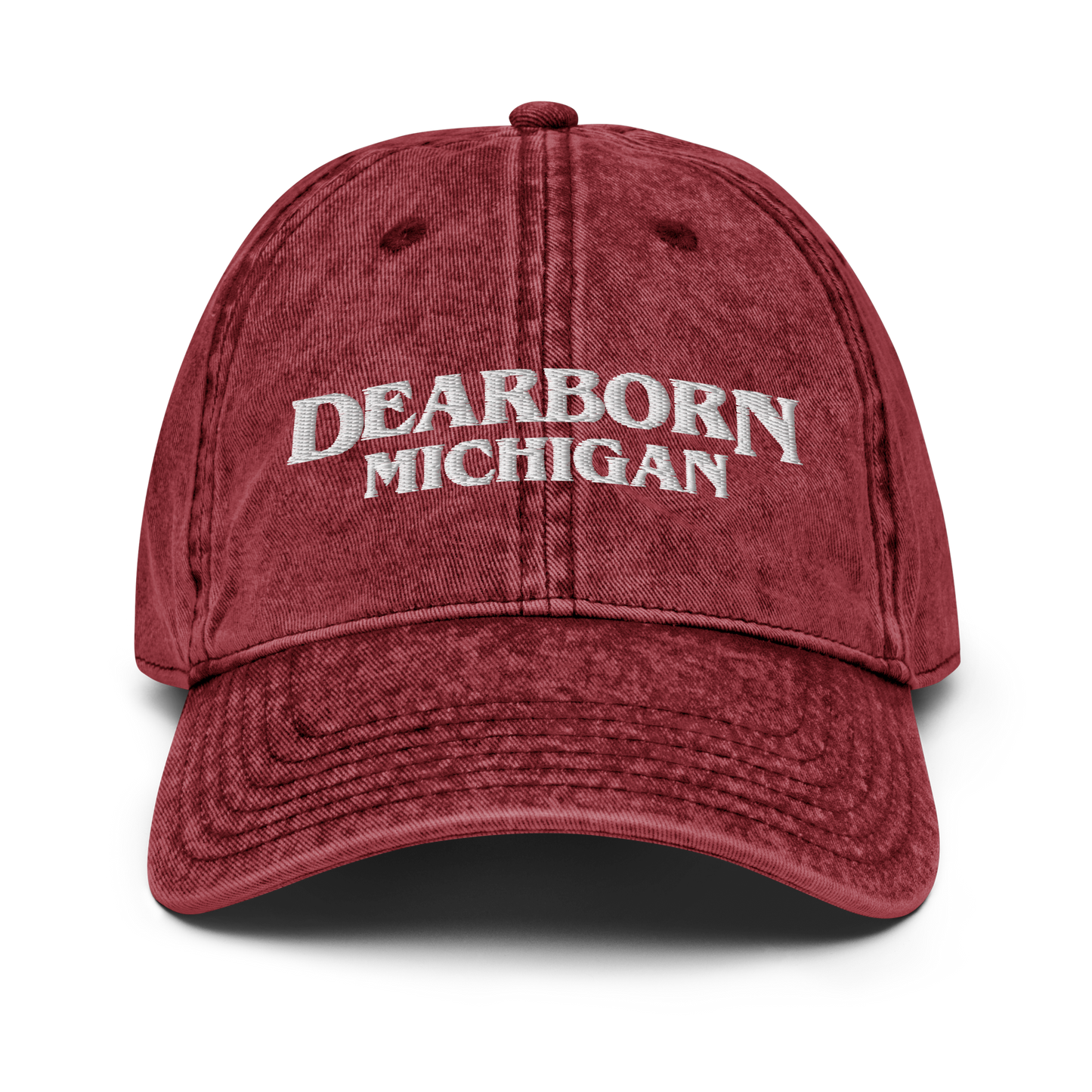 'Dearborn Michigan' Vintage Baseball Cap (1980s Drama Parody)