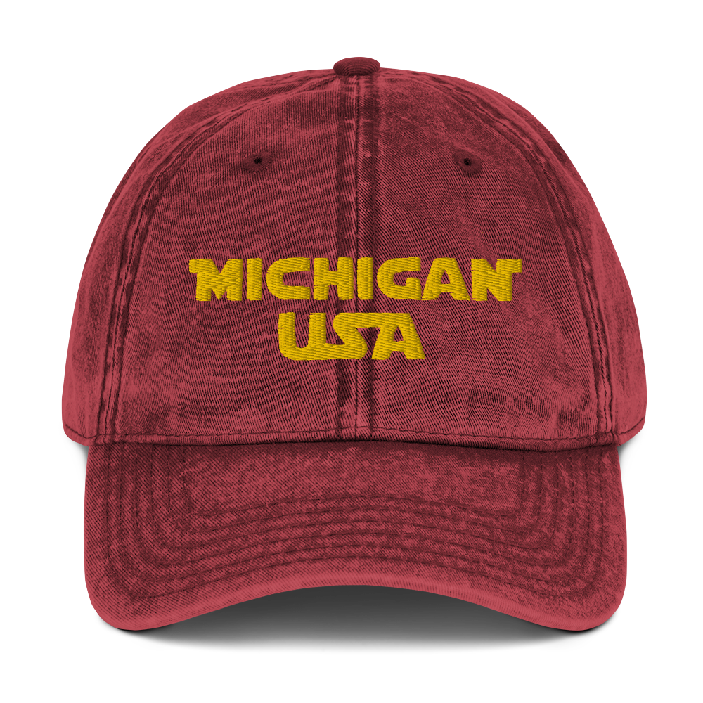 'Michigan USA' Vintage Baseball Cap (Epic Sci-Fi Parody)