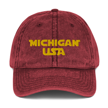 'Michigan USA' Vintage Baseball Cap (Epic Sci-Fi Parody)