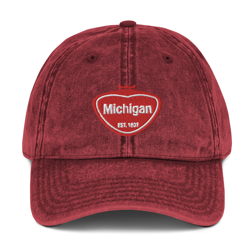 'Michigan EST. 1837' Vintage Baseball Cap (Local Sodapop Parody)