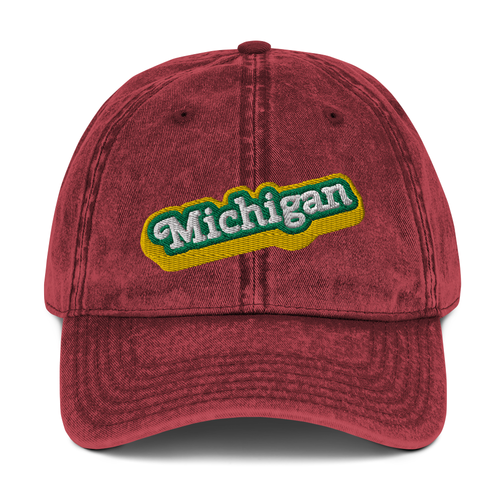 'Michigan' Vintage Baseball Cap (Ginger Sodapop Parody)