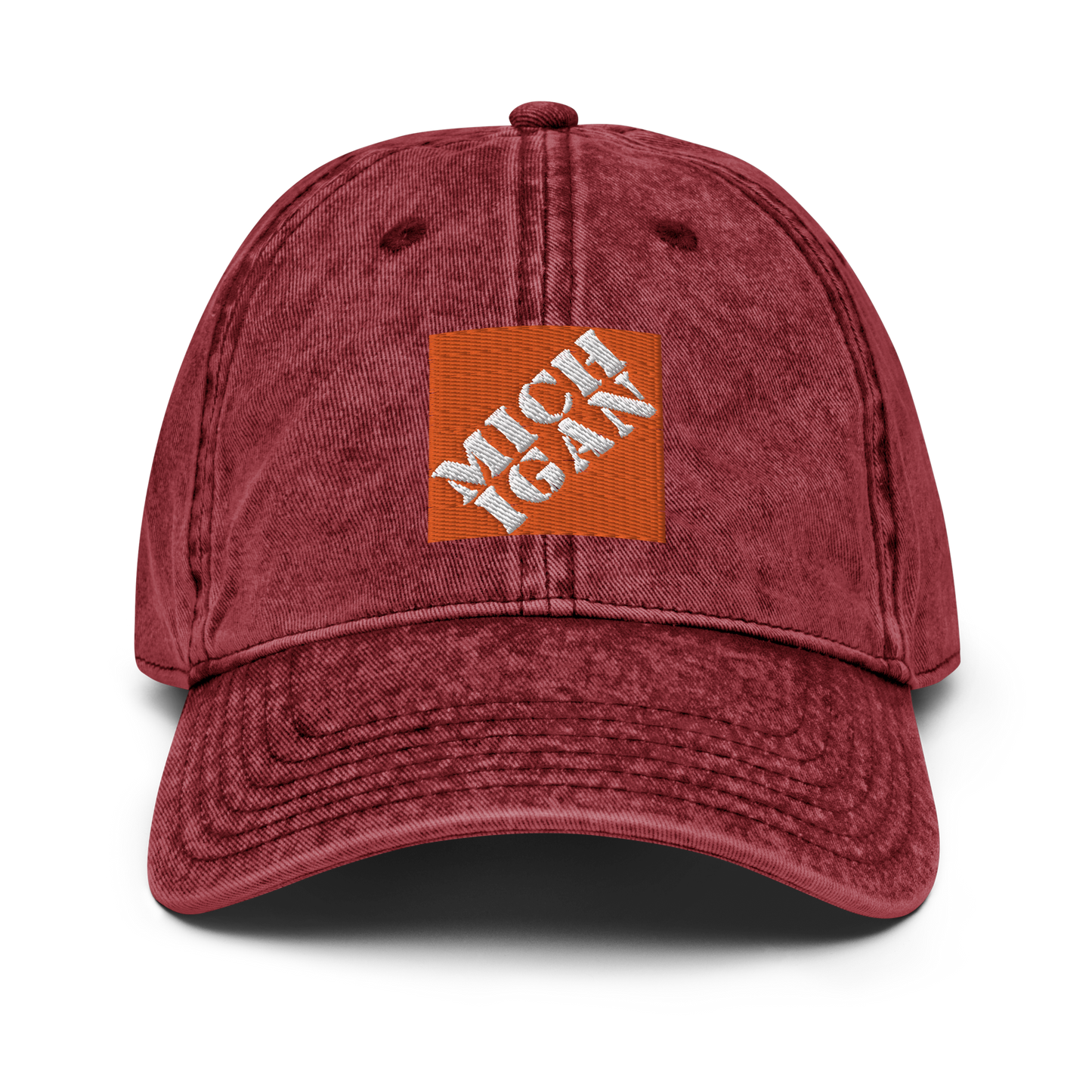 'Michigan' Vintage Baseball Cap (Construction Retail Parody)