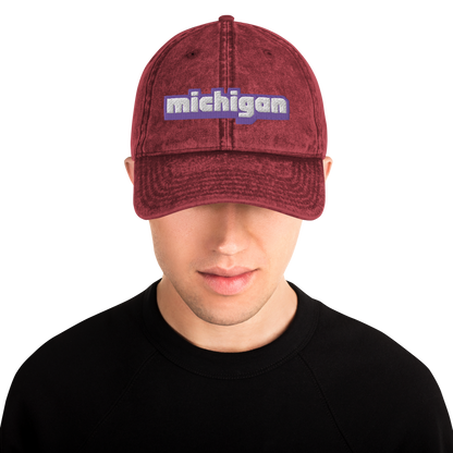 'Michigan' Vintage Baseball Cap (Live Streaming Parody)