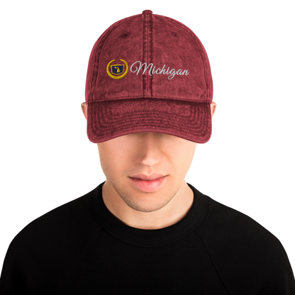 'Michigan' Vintage Baseball Cap (Luxury Vehicle Parody)