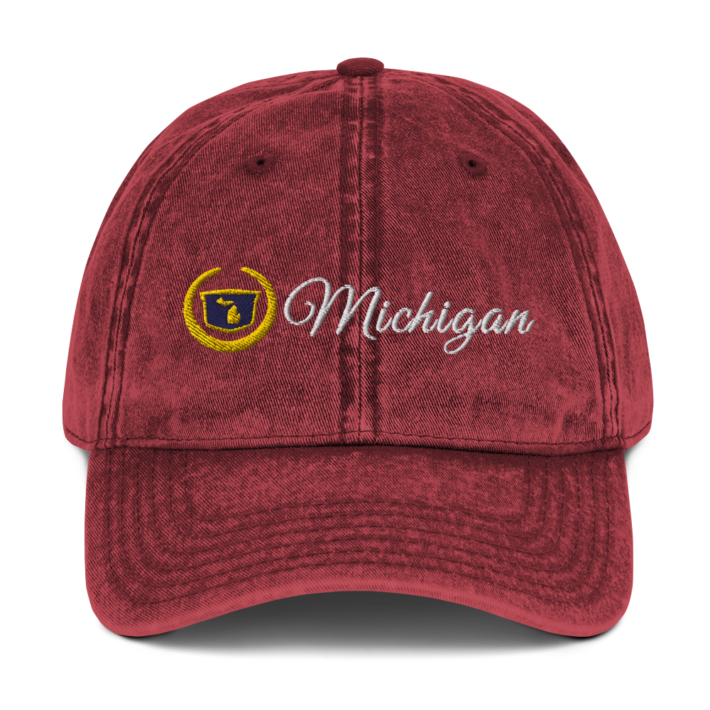 'Michigan' Vintage Baseball Cap (Luxury Vehicle Parody)