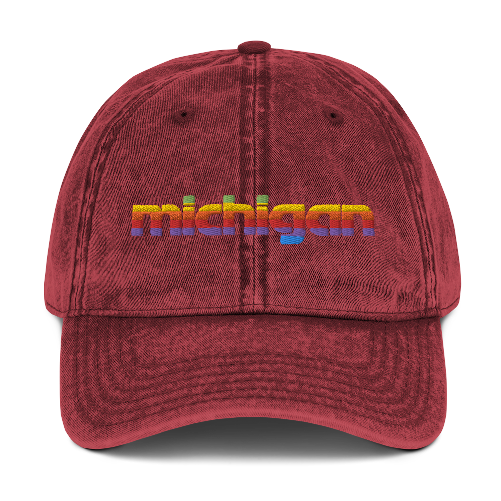 'Michigan' Vintage Baseball Cap (1980s Pomaceous Computer Parody)