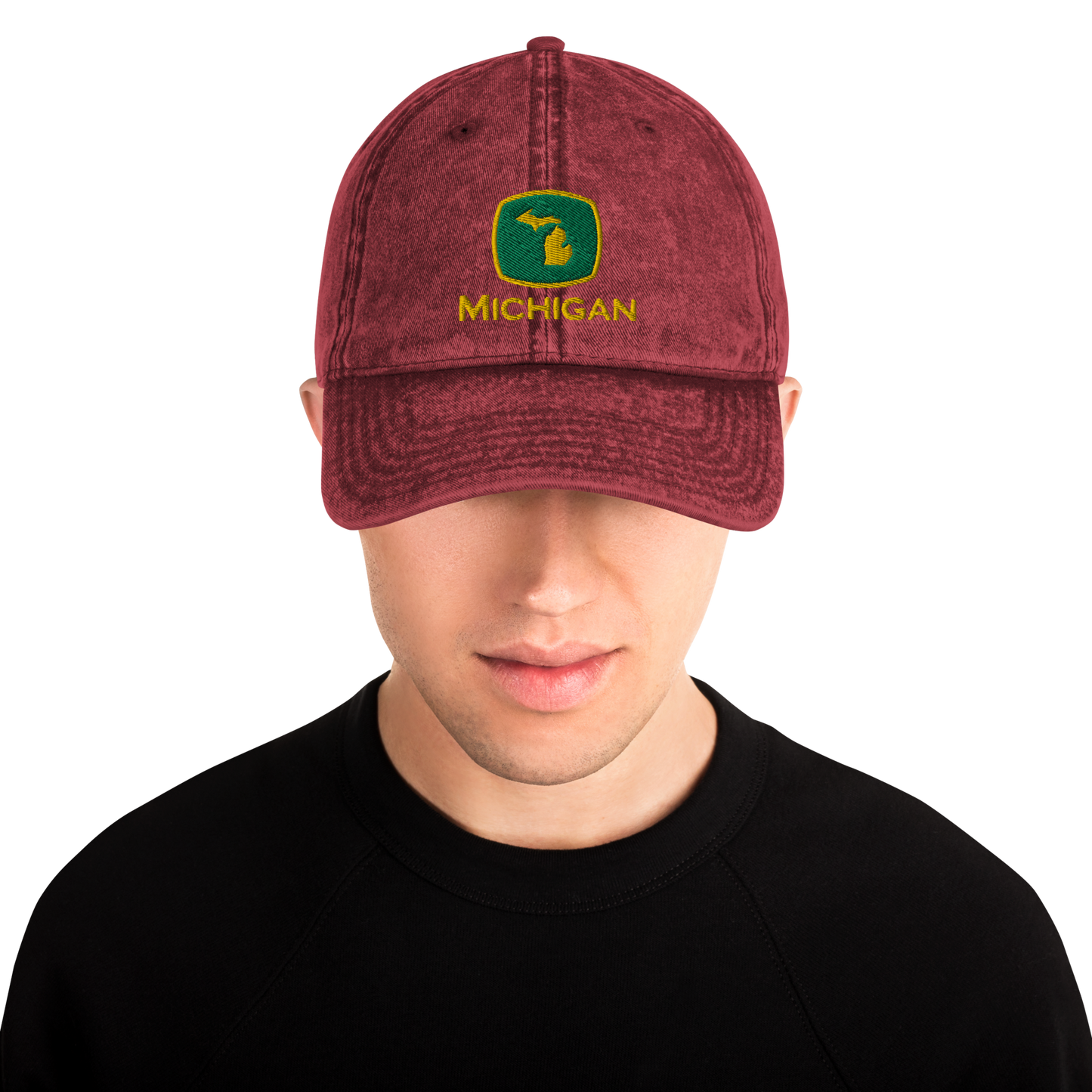 'Michigan' Vintage Baseball Cap (Tractor Parody)