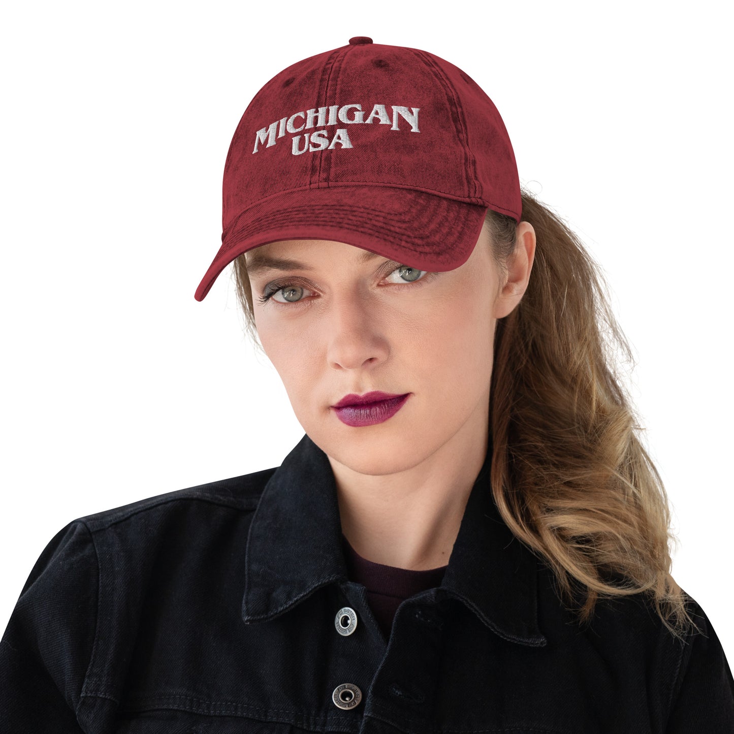 'Michigan USA' Vintage Baseball Cap (1980s Drama Parody)