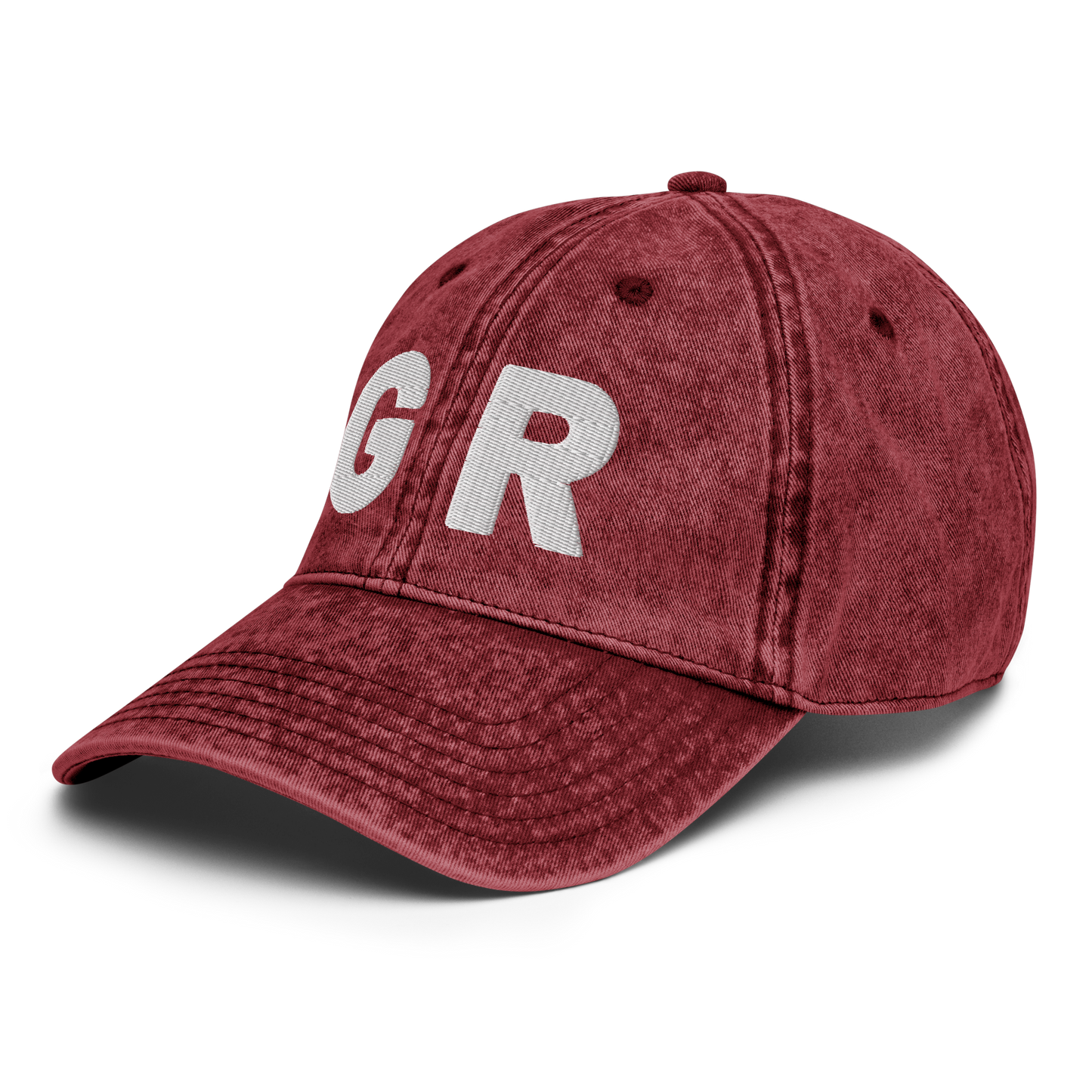 Grand Rapids 'GR' Vintage Baseball Cap (1940s Baseball Font) | White Embroidery