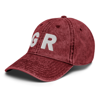 Grand Rapids 'GR' Vintage Baseball Cap (1940s Baseball Font) | White Embroidery