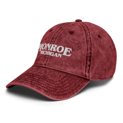 'Monroe Michigan' Vintage Baseball Cap (1980s Drama Parody)