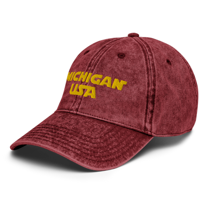 'Michigan USA' Vintage Baseball Cap (Epic Sci-Fi Parody)