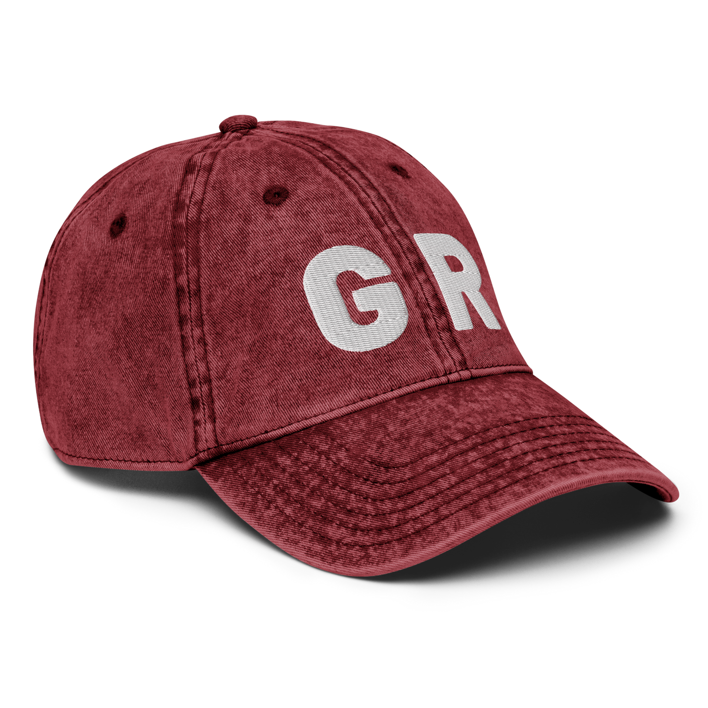 Grand Rapids 'GR' Vintage Baseball Cap (1940s Baseball Font) | White Embroidery