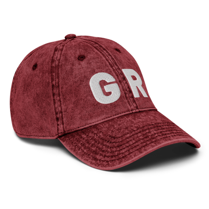 Grand Rapids 'GR' Vintage Baseball Cap (1940s Baseball Font) | White Embroidery