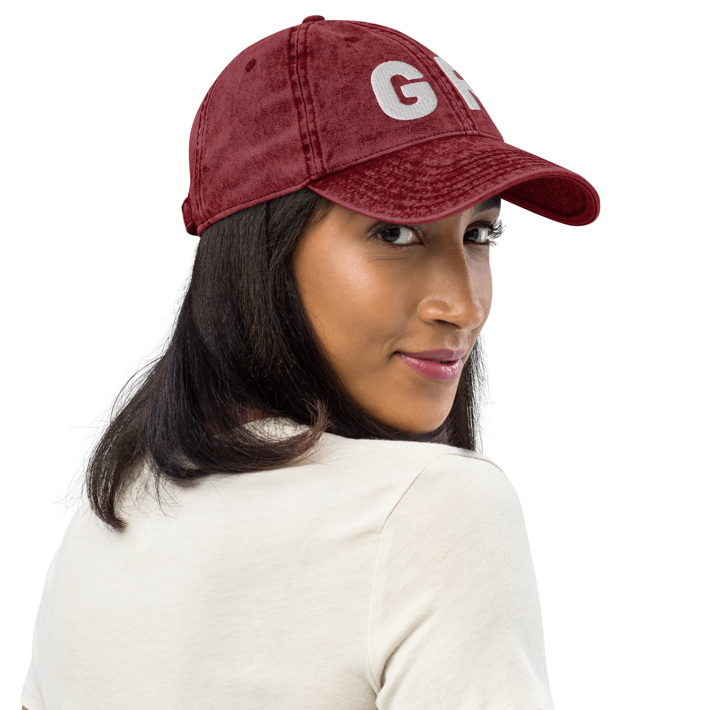 Grand Rapids 'GR' Vintage Baseball Cap (1940s Baseball Font) | White Embroidery