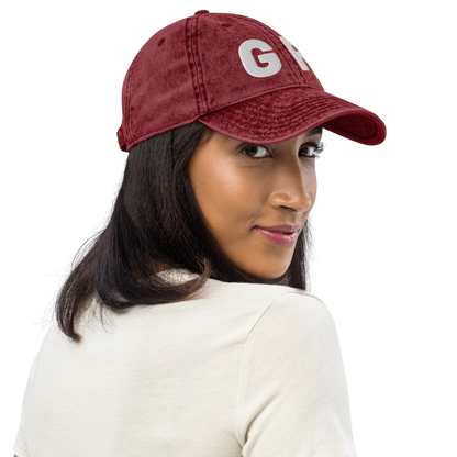 Grand Rapids 'GR' Vintage Baseball Cap (1940s Baseball Font) | White Embroidery