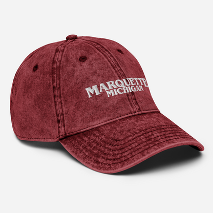'Marquette Michigan' Vintage Baseball Cap (1980s Drama Parody)