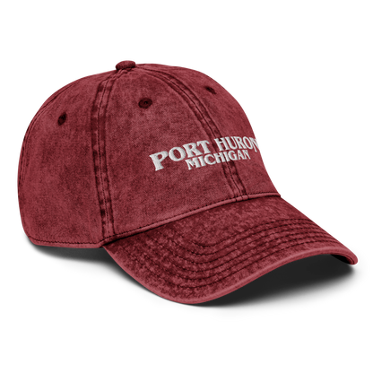 'Port Huron Michigan' Vintage Baseball Cap (1980s Drama Parody)