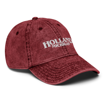 'Holland Michigan' Vintage Baseball Cap (1980s Drama Parody)