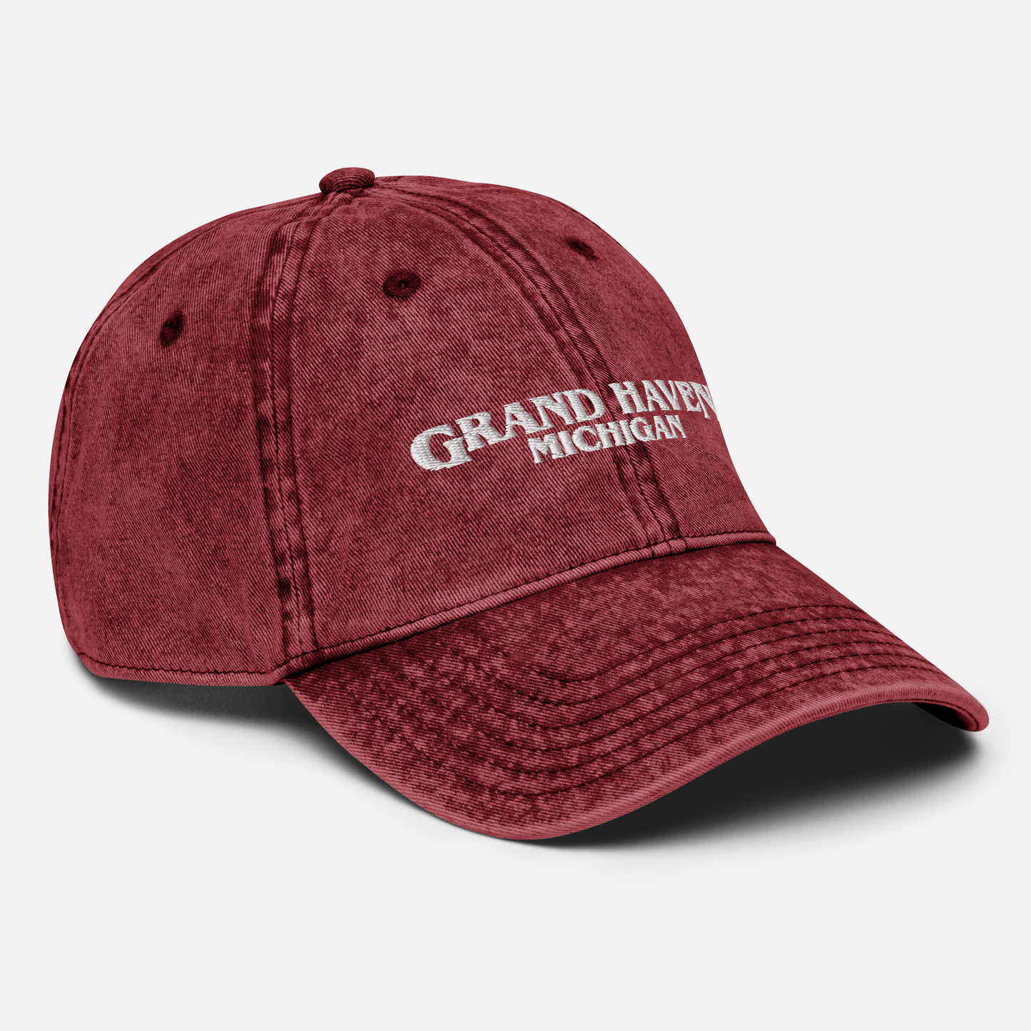 'Grand Haven Michigan' Vintage Baseball Cap (1980s Drama Parody)