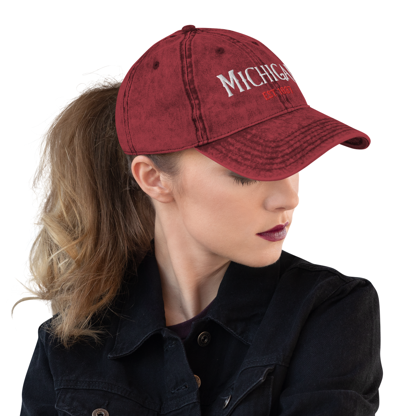 'Michigan' Vintage Baseball Cap (Spooky Teen Drama Parody)