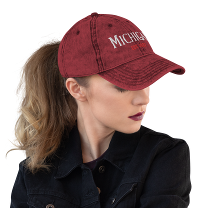 'Michigan' Vintage Baseball Cap (Spooky Teen Drama Parody)