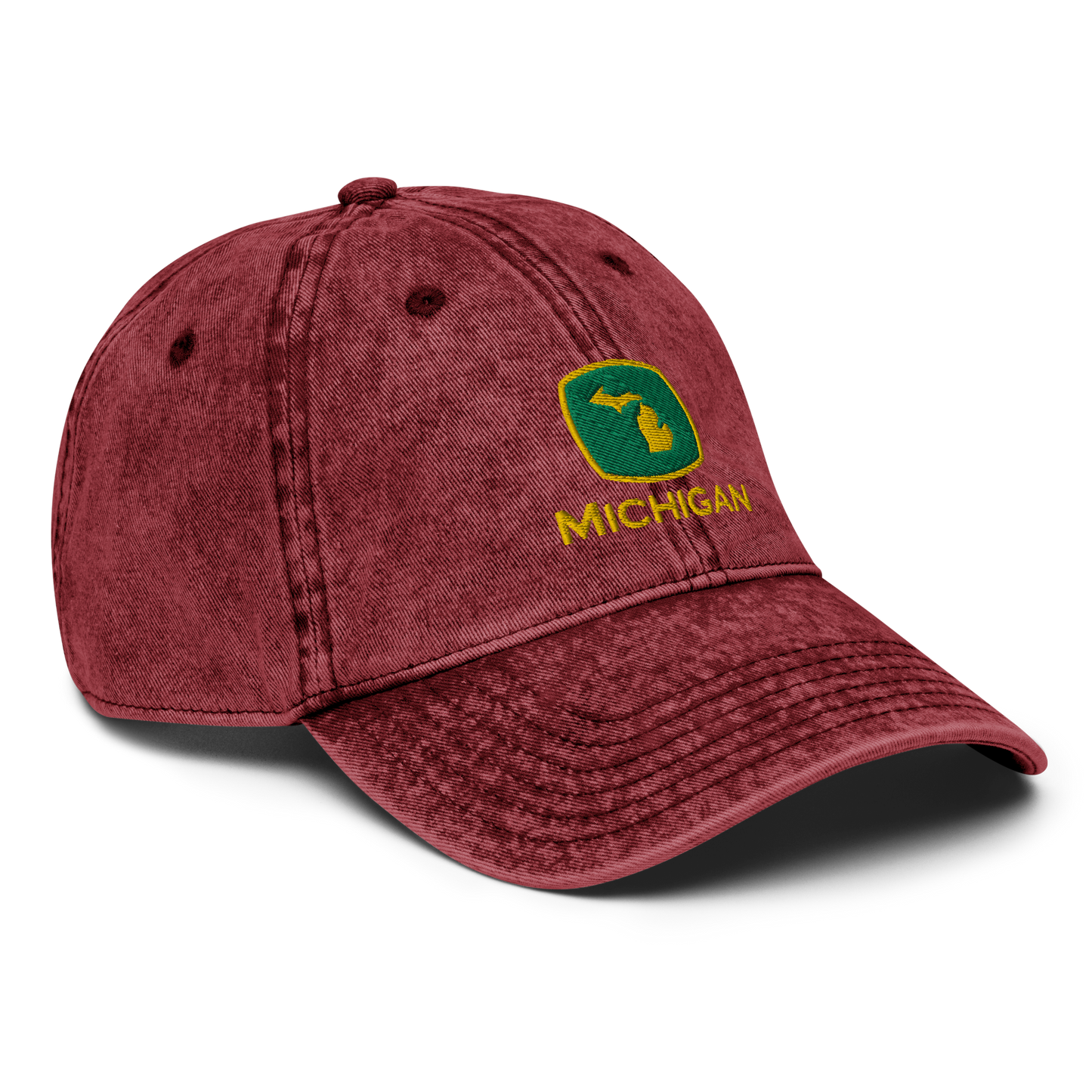 'Michigan' Vintage Baseball Cap (Tractor Parody)