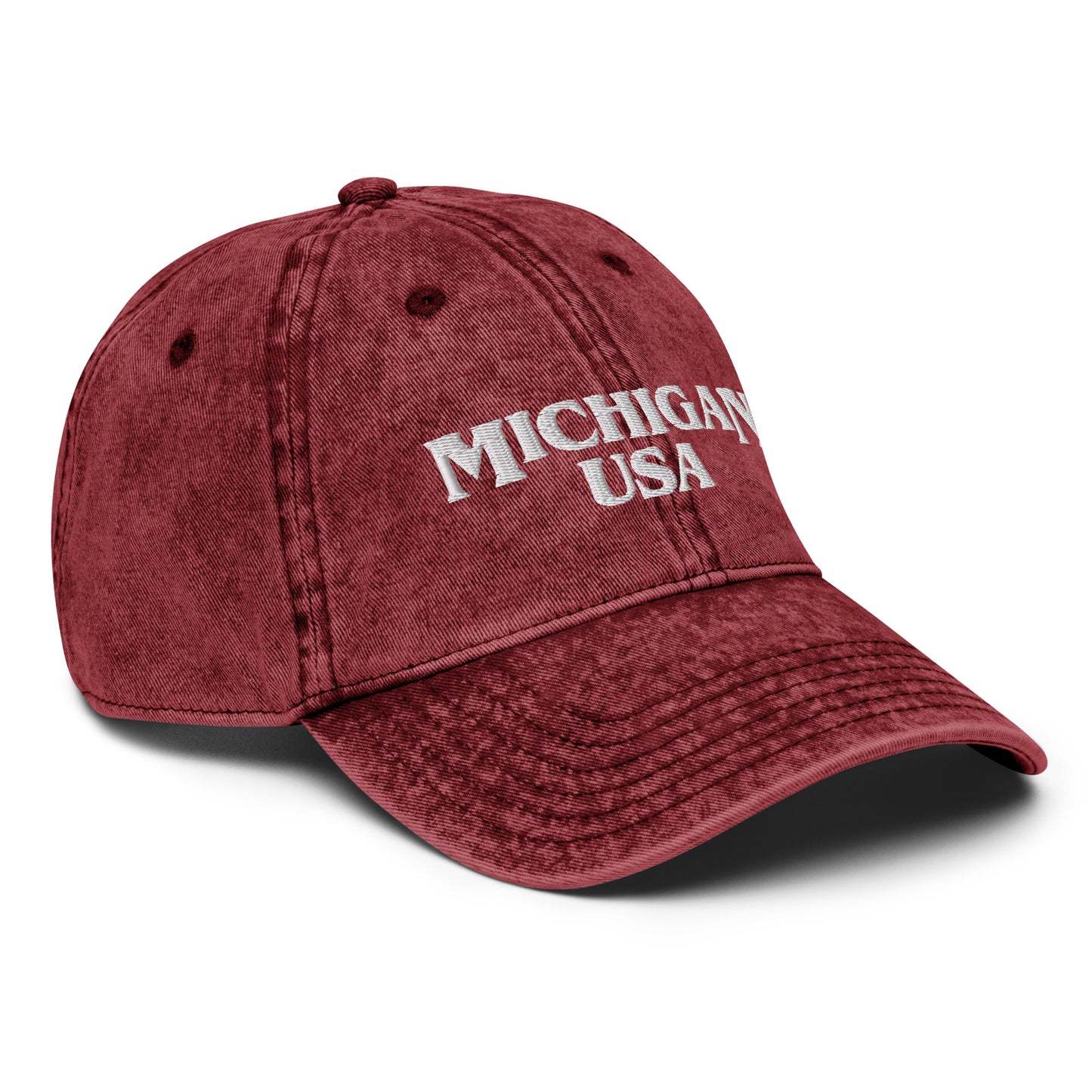 'Michigan USA' Vintage Baseball Cap (1980s Drama Parody)