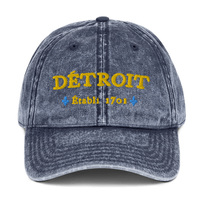 'Détroit Établi 1701' Vintage Baseball Cap - Circumspice Michigan