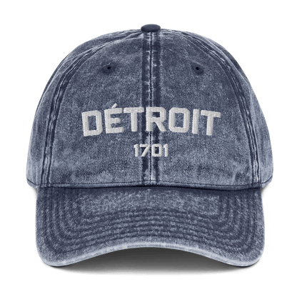 'Détroit 1701' Vintage Baseball Cap - Circumspice Michigan