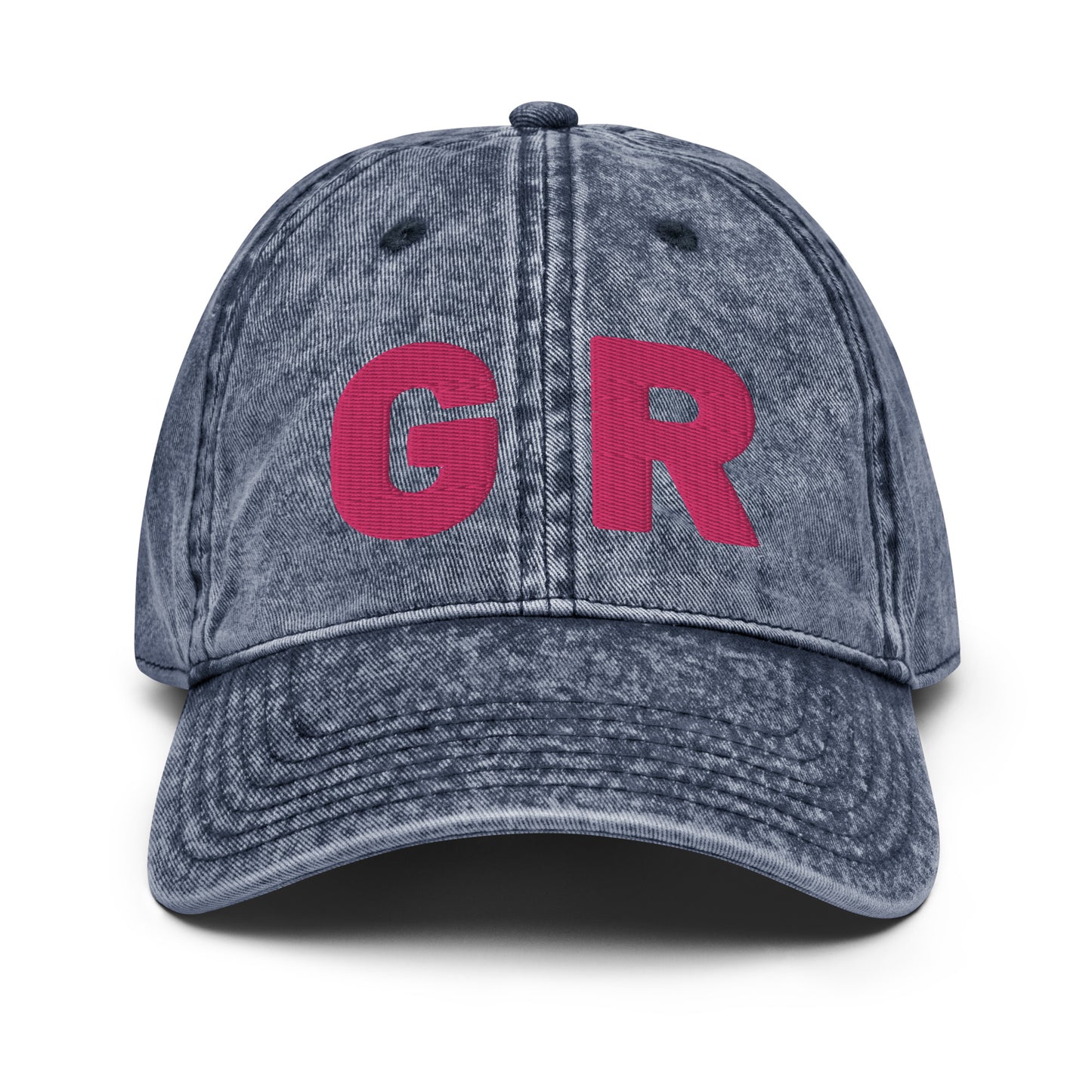 Grand Rapids 'GR' Vintage Baseball Cap (1940's Sans Font) | Pink Embroidery