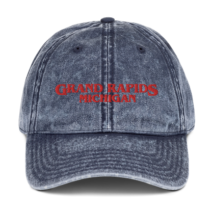 'Grand Rapids Michigan' Vintage Baseball Caps (1980s Drama Parody)