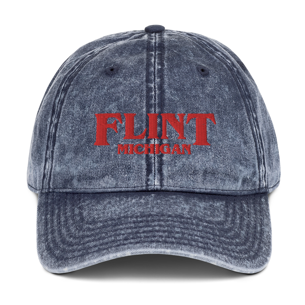 'Flint Michigan' Vintage Baseball Cap (1980s Drama Parody)