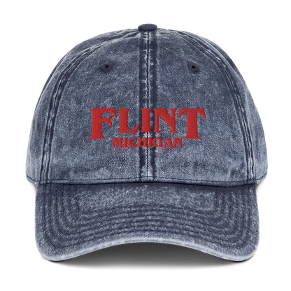 'Flint Michigan' Vintage Baseball Cap (1980s Drama Parody)