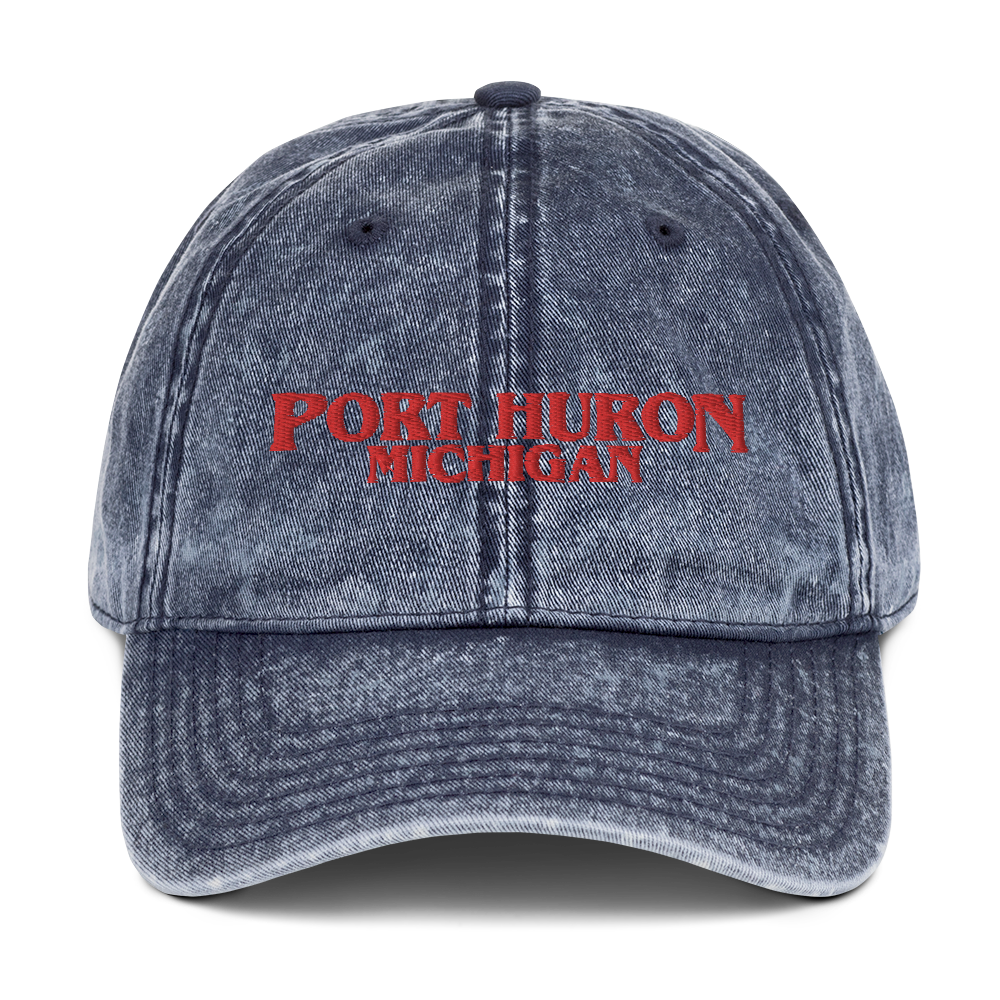 'Port Huron Michigan' Vintage Baseball Cap (1980s Drama Parody)