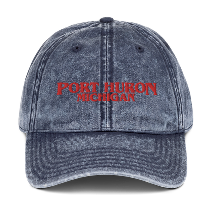 'Port Huron Michigan' Vintage Baseball Cap (1980s Drama Parody)