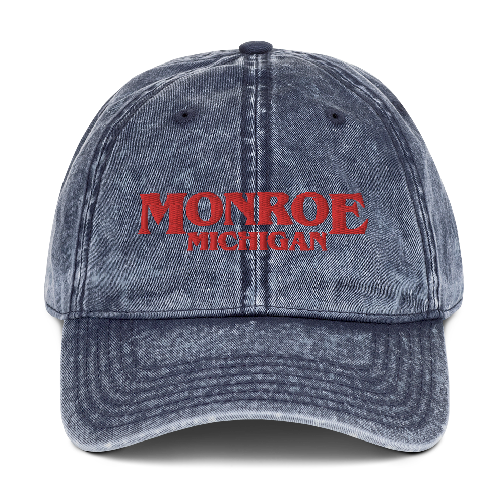 'Monroe Michigan' Vintage Baseball Cap (1980s Drama Parody)