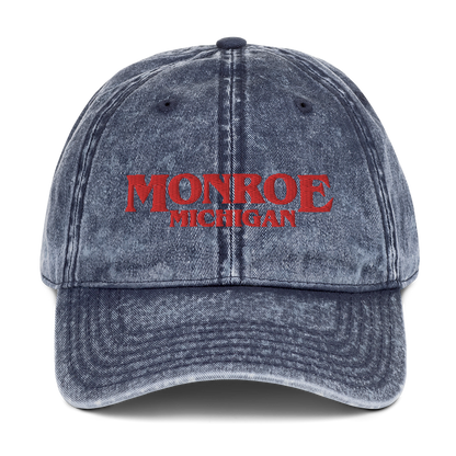 'Monroe Michigan' Vintage Baseball Cap (1980s Drama Parody)