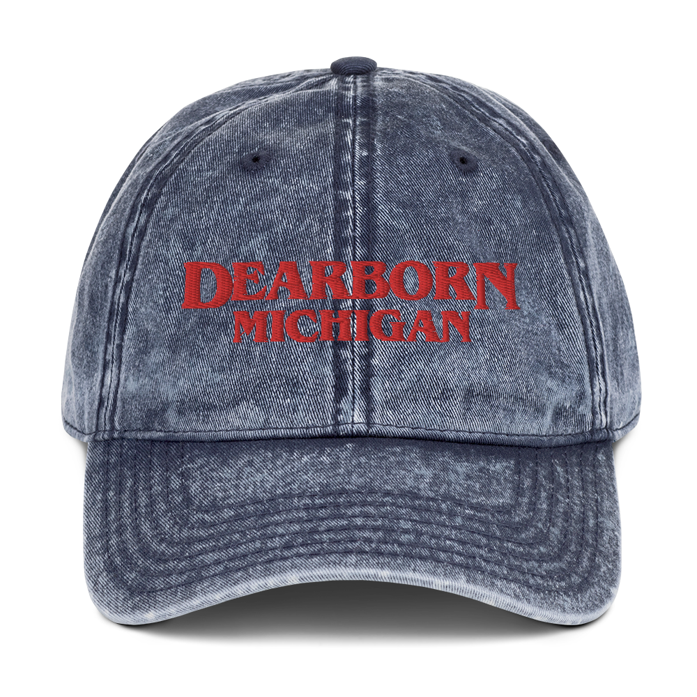 'Dearborn Michigan' Vintage Baseball Cap (1980s Drama Parody)