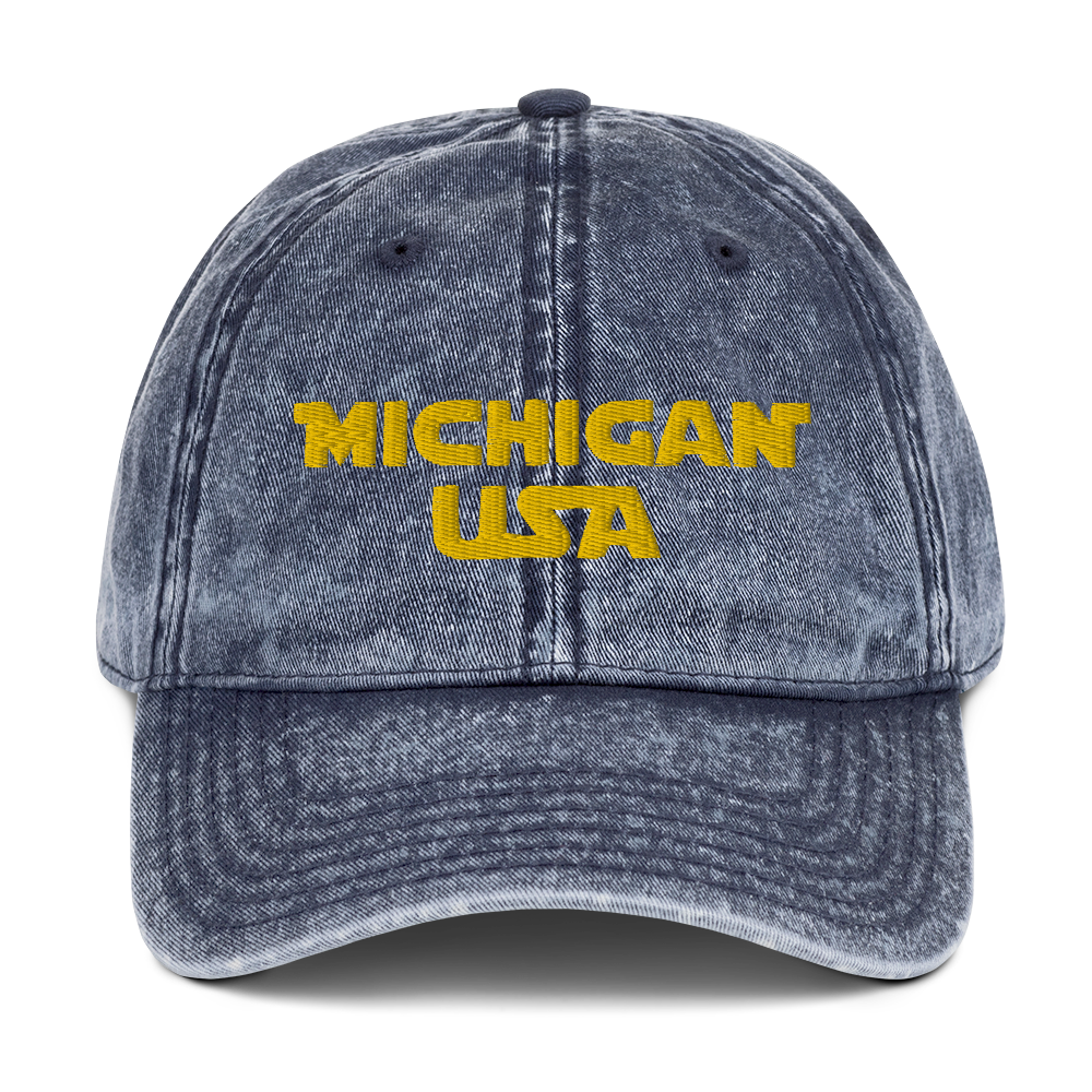 'Michigan USA' Vintage Baseball Cap (Epic Sci-Fi Parody)