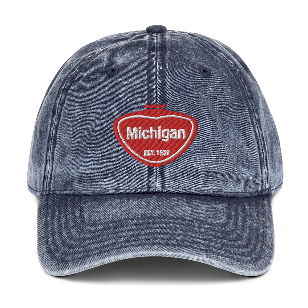 'Michigan EST. 1837' Vintage Baseball Cap (Local Sodapop Parody)