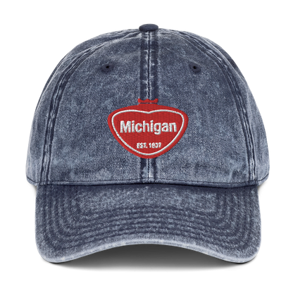 'Michigan EST. 1837' Vintage Baseball Cap (Local Sodapop Parody)