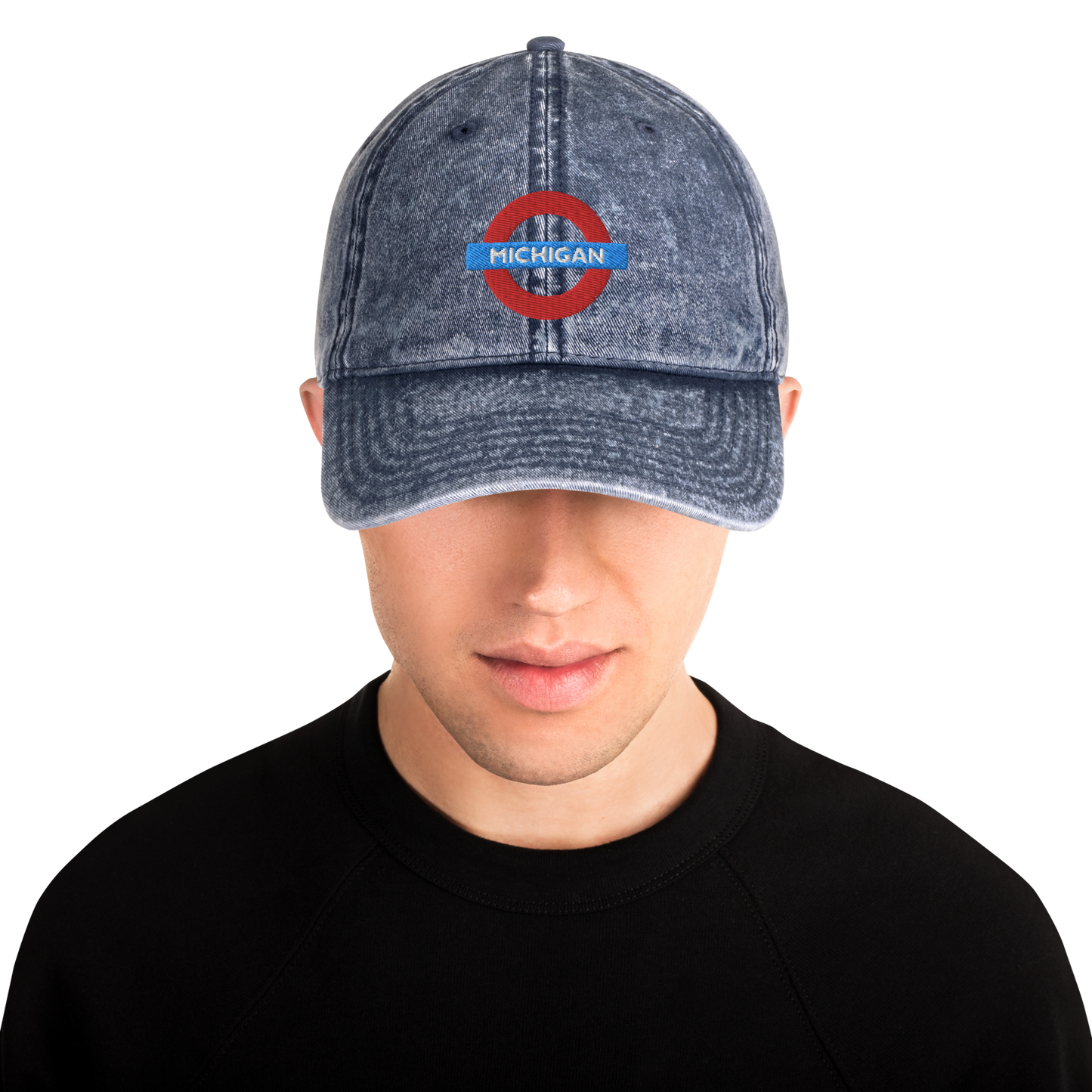 'Michigan' Vintage Baseball Cap (London Tube Parody)