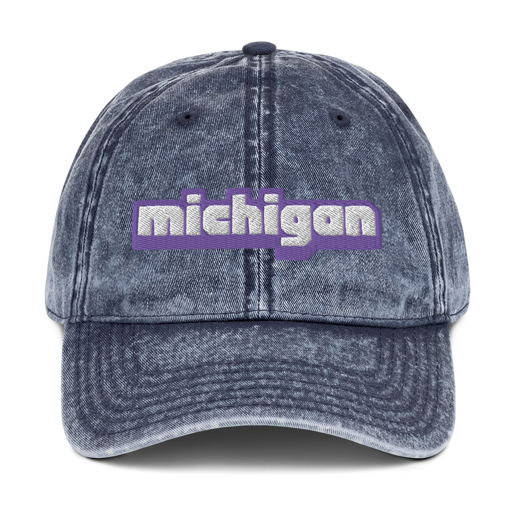 'Michigan' Vintage Baseball Cap (Live Streaming Parody)