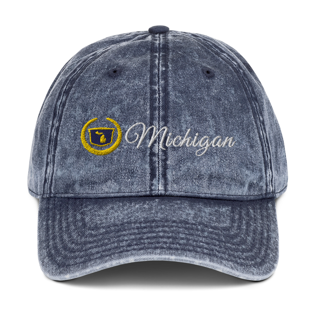 'Michigan' Vintage Baseball Cap (Luxury Vehicle Parody)