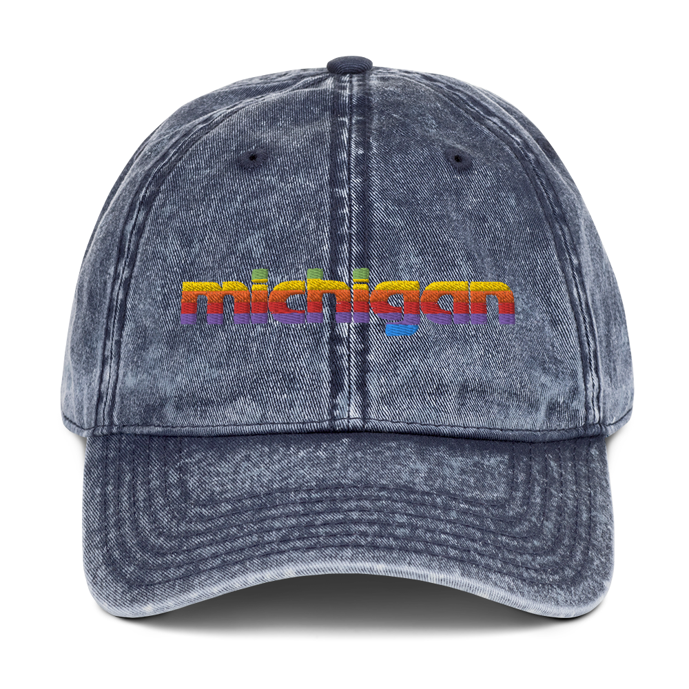 'Michigan' Vintage Baseball Cap (1980s Pomaceous Computer Parody)