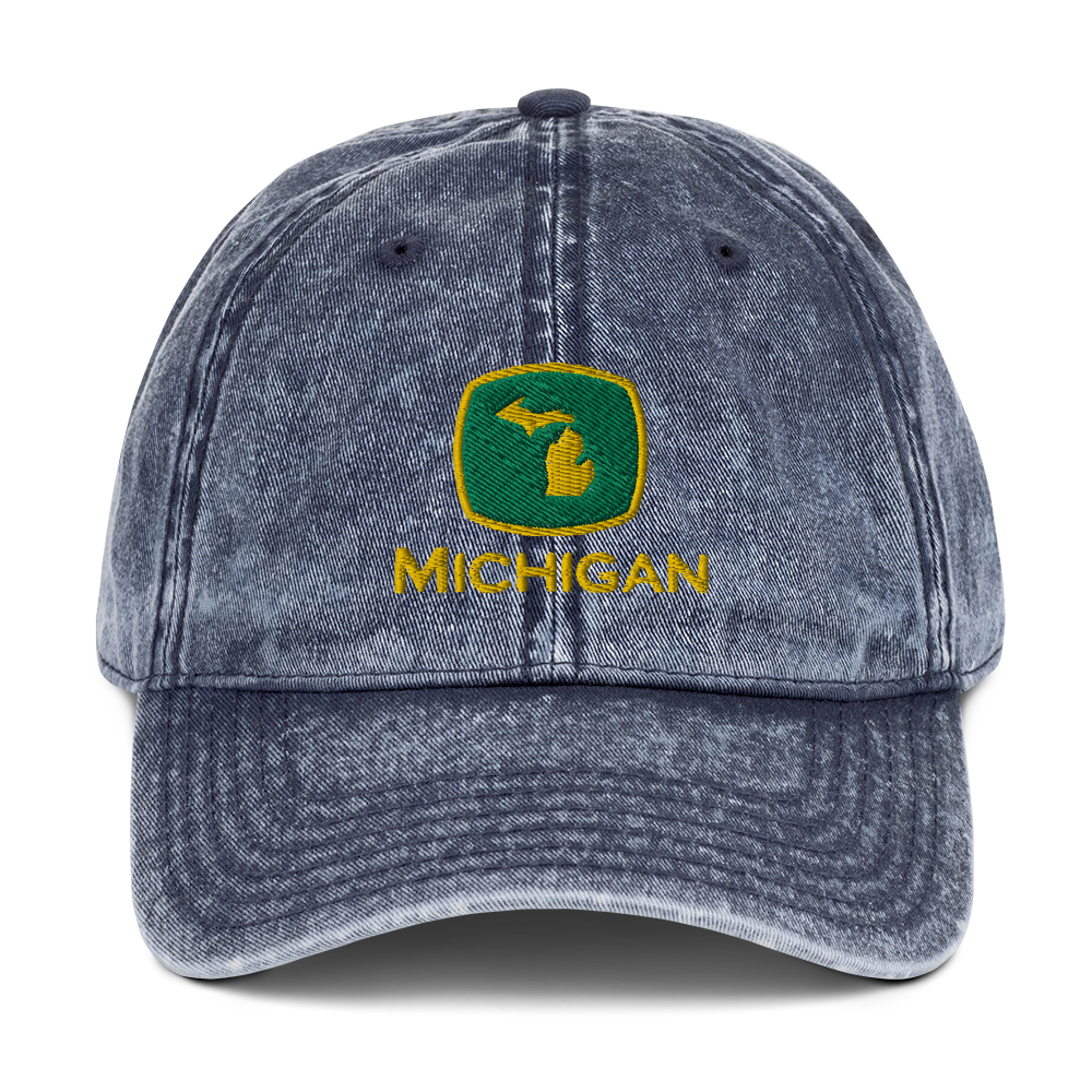 'Michigan' Vintage Baseball Cap (Tractor Parody)