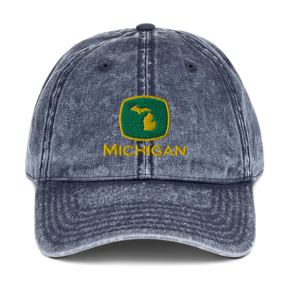 'Michigan' Vintage Baseball Cap (Tractor Parody)