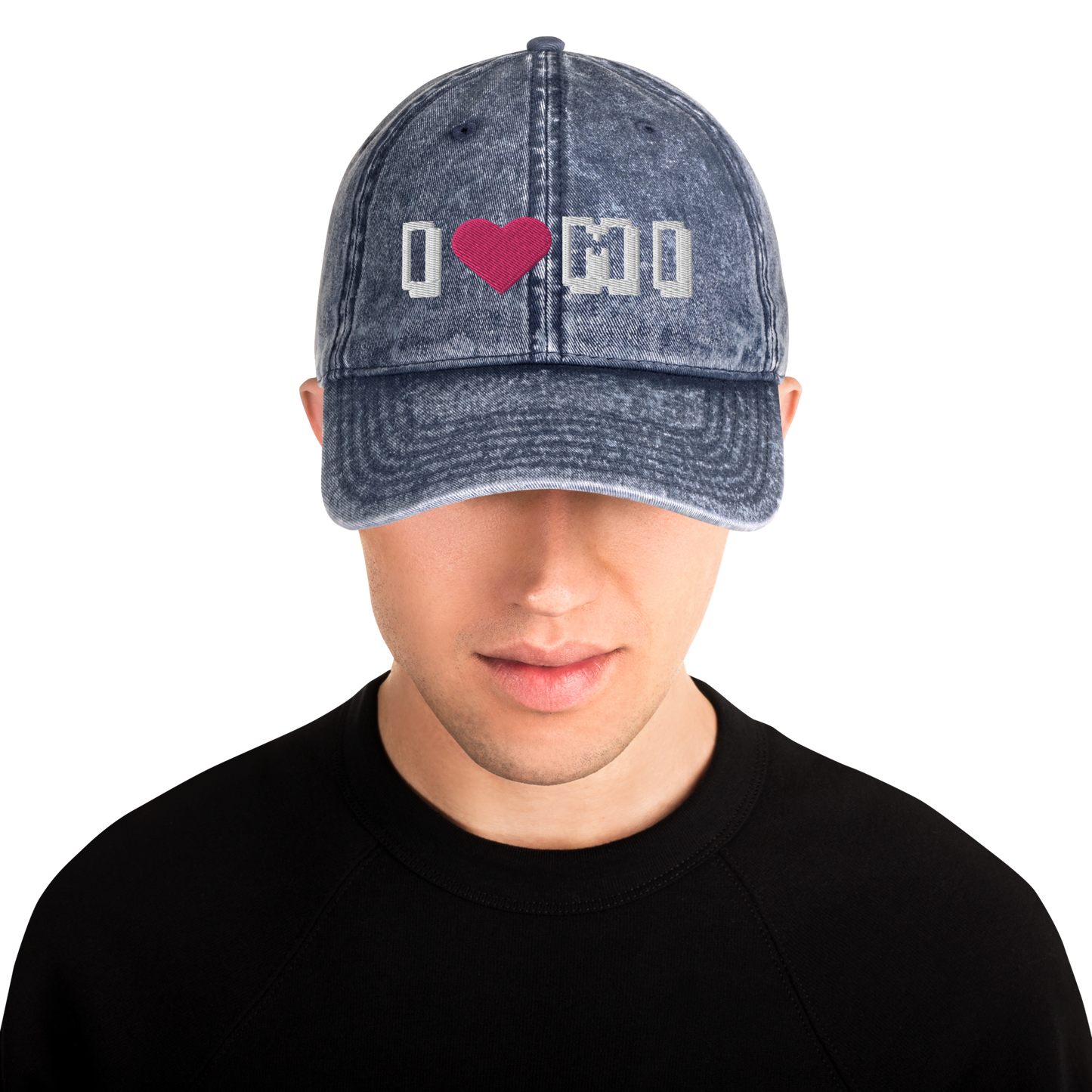 Michigan 'I ❤️ MI' Vintage Baseball Cap (Arcade Font)